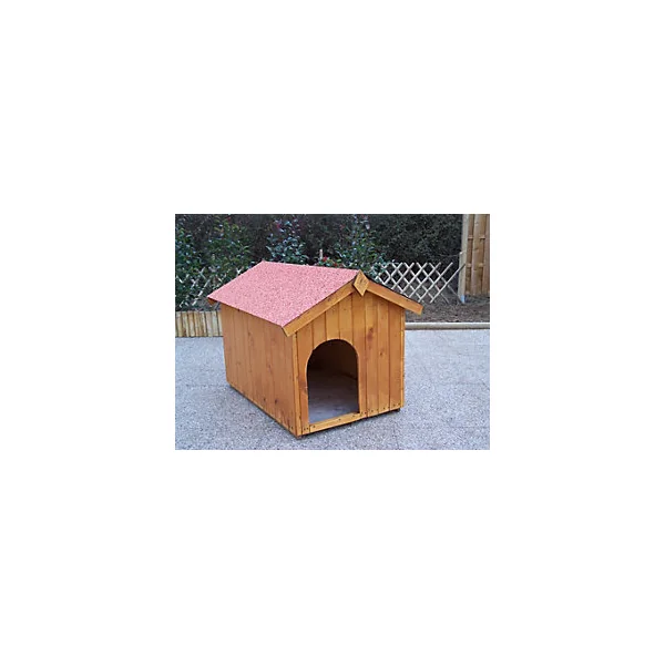 Niche pour chien en bois 0,96 m² avec toit bitumé et plancher Habrita