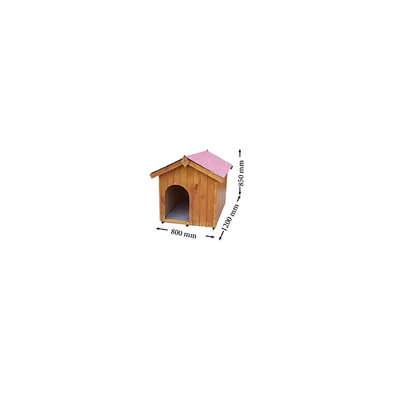 Niche pour chien en bois 0,96 m² avec toit bitumé et plancher Habrita