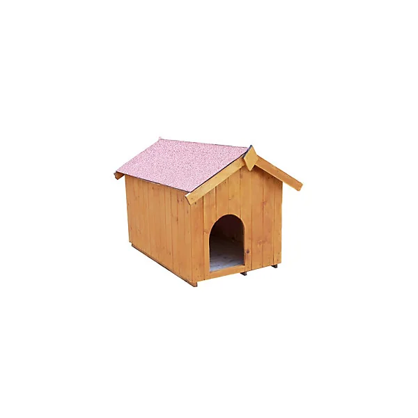 Niche pour petit chien 0,77m² en bois avec toit bitumé et plancher Habrita