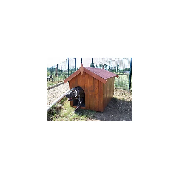 Niche pour petit chien 0,77m² en bois avec toit bitumé et plancher Habrita
