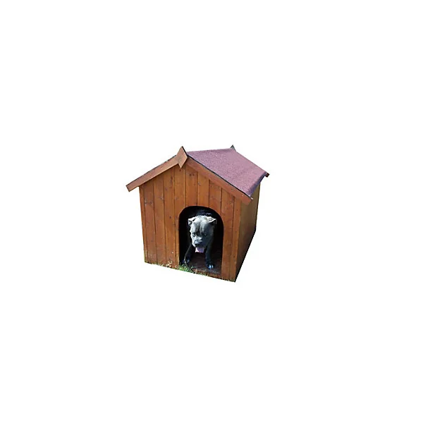Niche à chien 1,17m² en bois avec toit bitumé et plancher Habrita