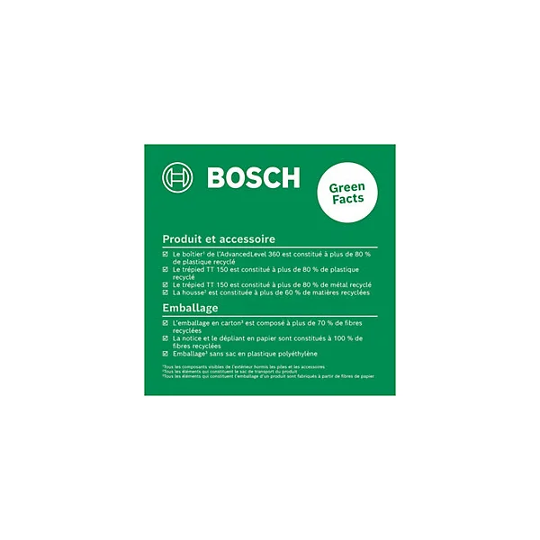 Niveau laser alignement horizontal Bosch Advanced level 360