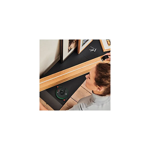 Niveau laser avec mètre ruban (2m) intégré Bosch Atino laser ligne 2,2 m, faisceau rouge, laser classe 2