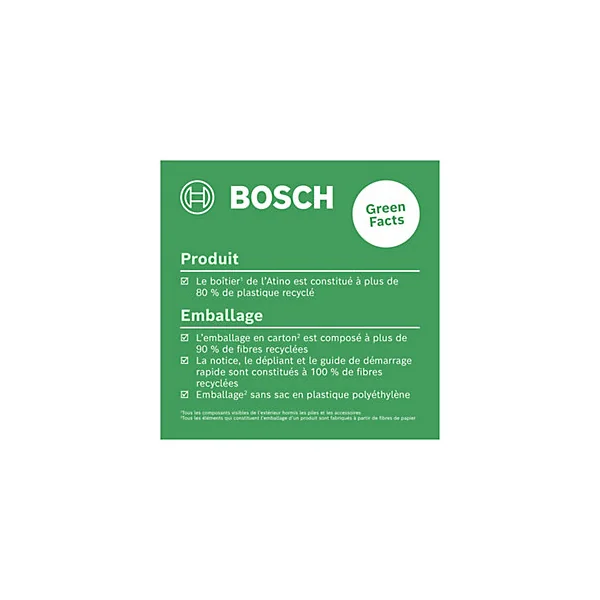 Niveau laser avec mètre ruban (2m) intégré Bosch Atino laser ligne 2,2 m, faisceau rouge, laser classe 2