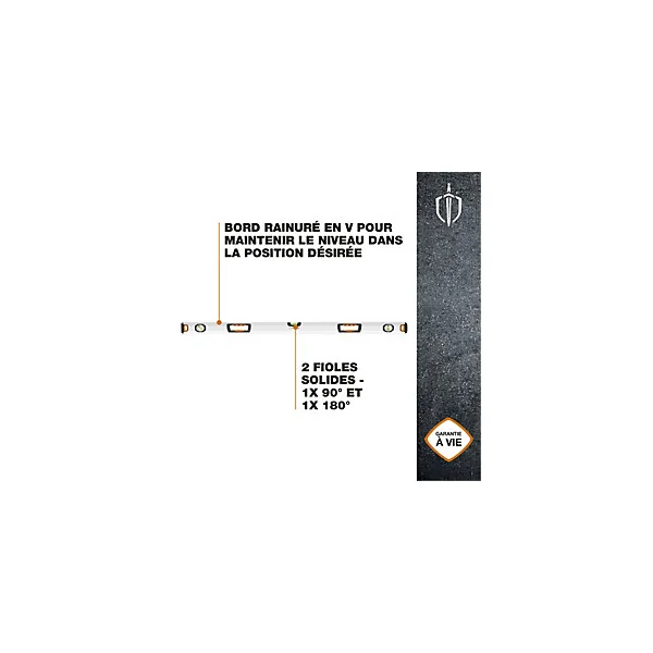 Niveau rectangle Magnusson 120 cm Aluminium