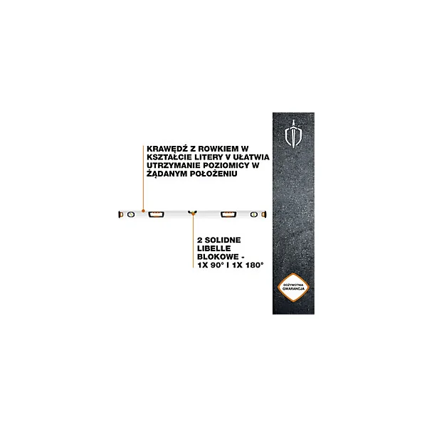 Niveau rectangle Magnusson 120 cm Aluminium