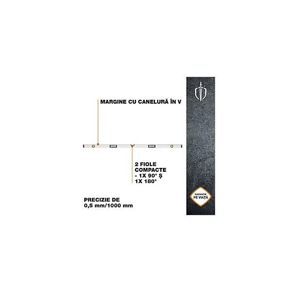 Niveau rectangle Magnusson 180 cm Aluminium
