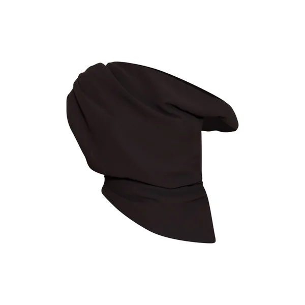 Noir Haut Long Drapé Asymétrique En Mousseline