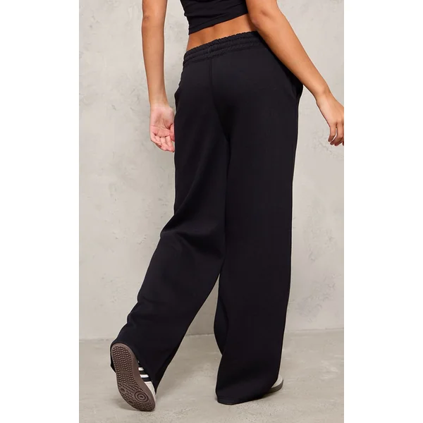 Noir Joggers Larges Oversize Effet Délavé