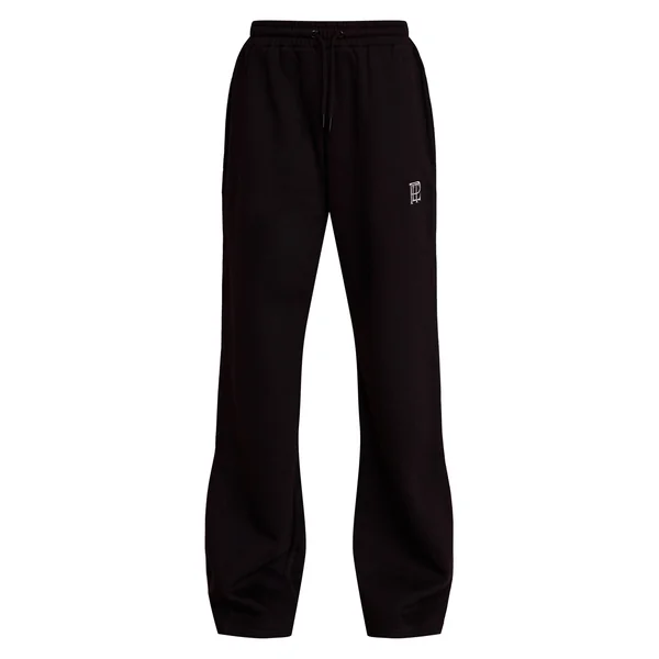 Noir Joggers Resserrés Avec Passepoil Contrasté Plt