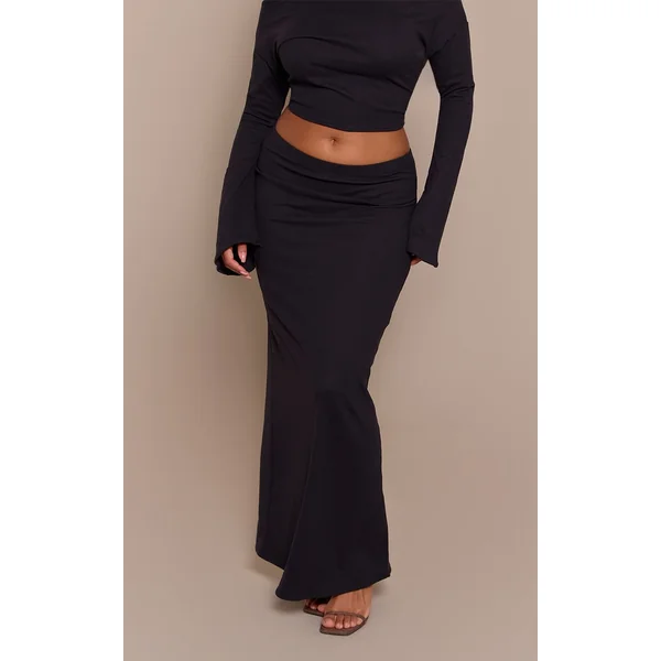 Noir Jupe Maxi Shape Toucher Doux