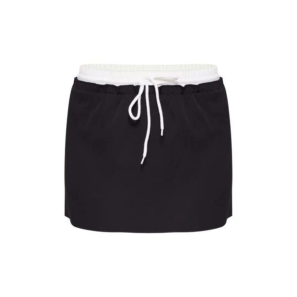 Noir Mini-jupe Tissée À Double Ceinture