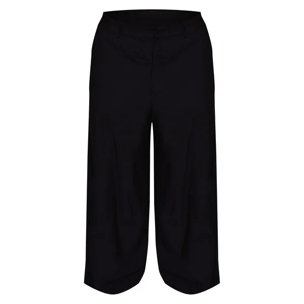 Noir Pantalon Large Taille Haute Tissé Grande Taille Ensemble Coordonné