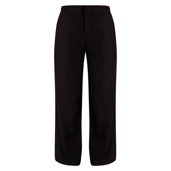 Noir Pantalon Tailleur Tissé Avec Détails De Coutures