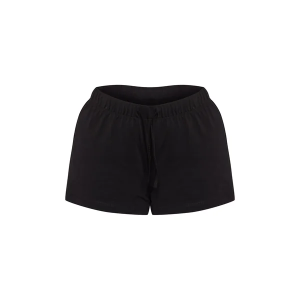Noir Short En Jersey De Coton À Détail De Poche À Carreaux