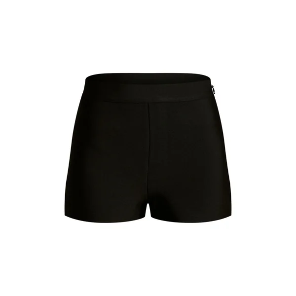Noir Short Taille Mi-haute Ajusté Style Bandage