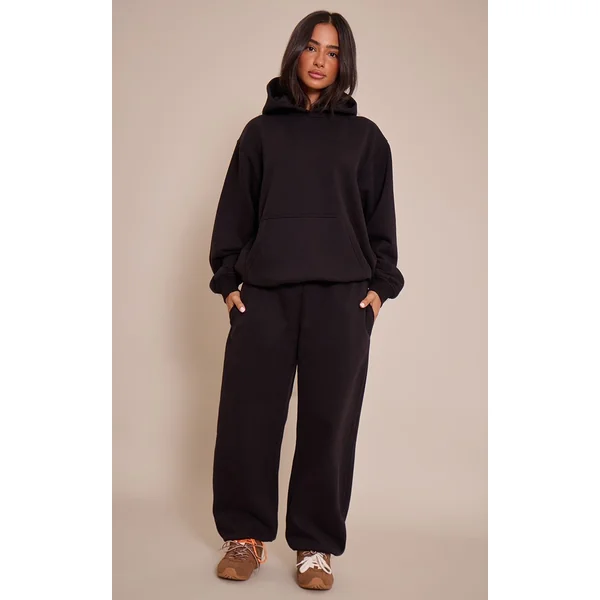 Noir Sweat À Casynthétiqueche Oversize Petite Taille