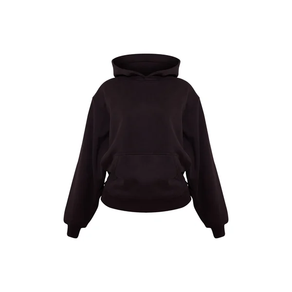 Noir Sweat À Casynthétiqueche Oversize Petite Taille