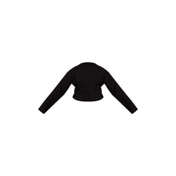 Noir T-shirt Grande Taille À Manches Longues Resserrées Et Manches Cocoon