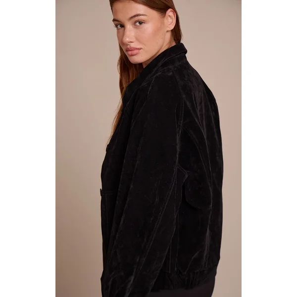 Noir Veste Oversize En Synthétique