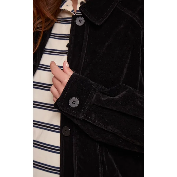 Noir Veste Oversize En Synthétique