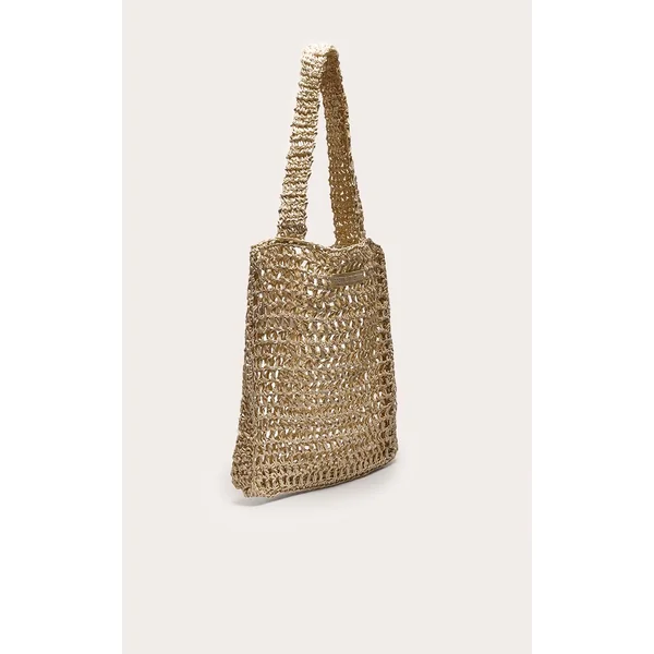 Non Coloré Prettylittlething Sac En Paille Tressée