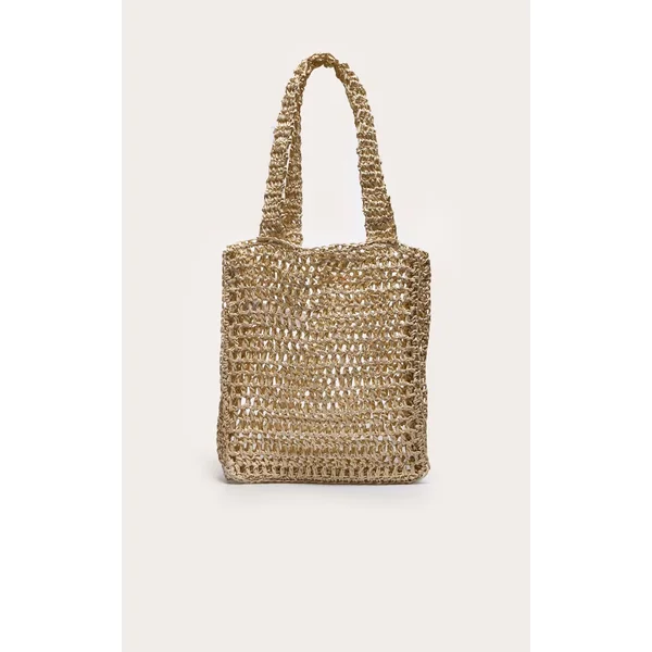 Non Coloré Prettylittlething Sac En Paille Tressée