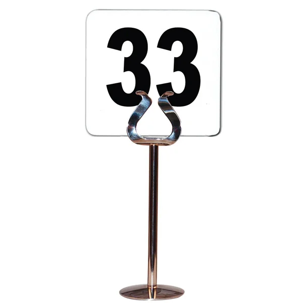 NUMÉRO DE TABLE DU 1 AU 50 10,2 CM BLANC PLASTIQUE (1 UNITÉ) - Garcia de Pou