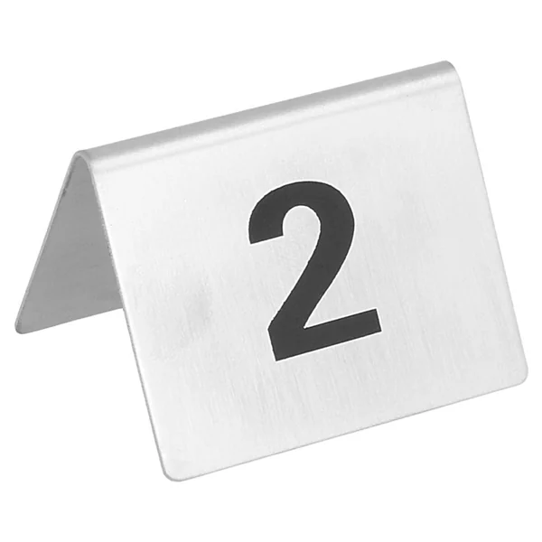 NUMÉROS DE TABLE DU 1 AU 25 5,2x4,2 CM ARGENTE INOX (1 UNITÉ) - Garcia de Pou