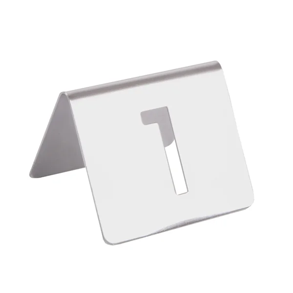 NUMÉROS DE TABLE DU 1 AU 25 7,5x5,5 CM ARGENTE INOX (1 UNITÉ) - Garcia de Pou