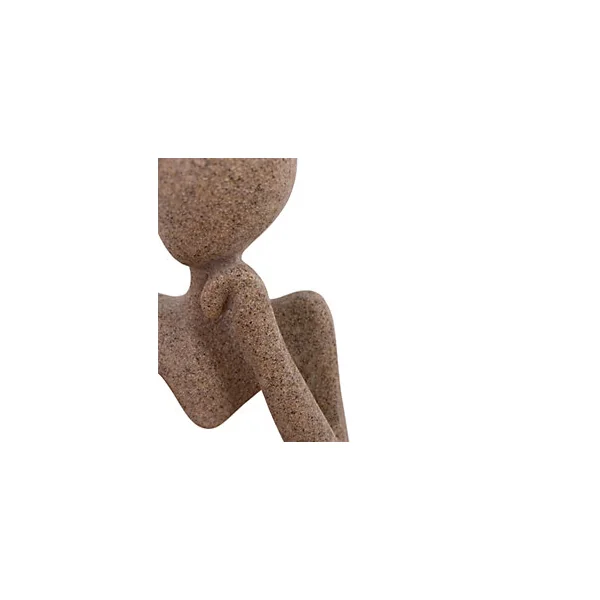 Objet à poser statue penseur effet sable H.23,7 cm Norasia