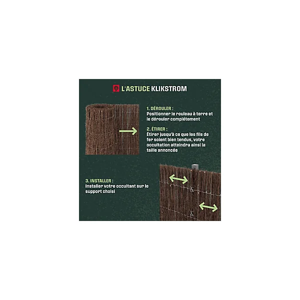 Occultant Brande bruyère 4kg/m² L.3 m x H1,5m