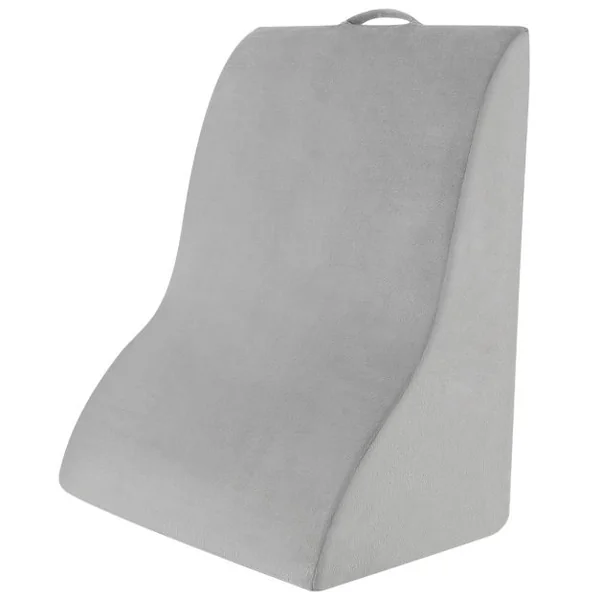Oreiller Compensé en Éponge Haute Densité Coussin de Lecture avec Housse Amovible pour Post-chirurgie Orthopédique Gris