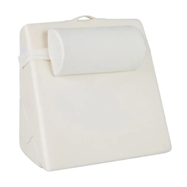 Oreiller de Lecture en Mousse à Mémoire Coussin Triangle avec Housse Amovible et Appui-tête Réglable Design 12 en 1 Blanc