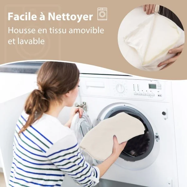 Oreiller de Lecture en Mousse à Mémoire Coussin Triangle avec Housse Amovible et Appui-tête Réglable Design 12 en 1 Blanc