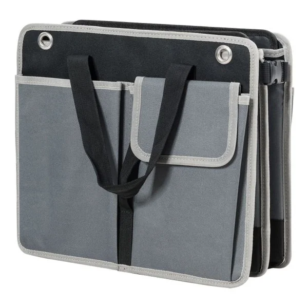 Organisateur de Coffre de Voiture Pliable avec Poignées 3 Compartiments Isolés et 4 Poches de Rangement Fait en Tissu Oxford