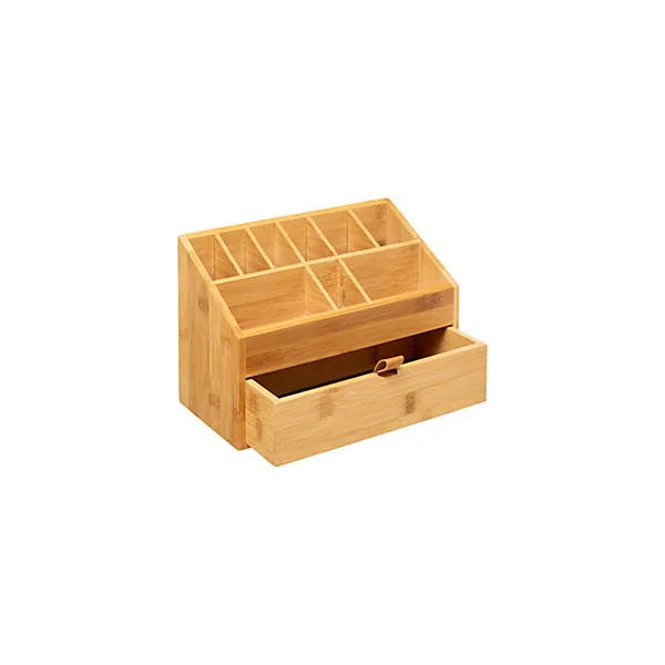 Organisateur de salle de bain avec tiroir bambou, l. 12,5 x H.18,5 x P.26cm, Five Simply Smart Tidy