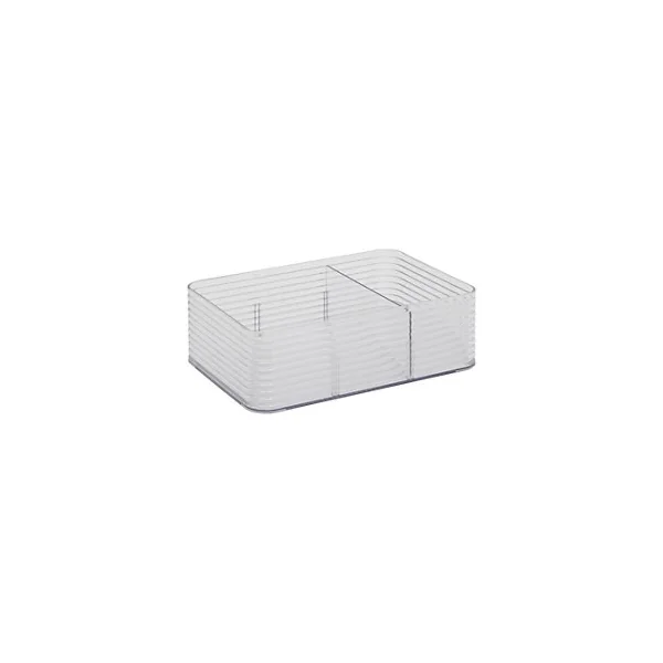 Organiseur 3 compartiments rangement salle de bains l.15,3 x H.9,3 x P.22,5 cm, 5Five Simply Smart Plastor