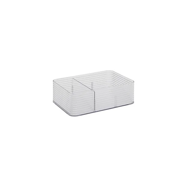 Organiseur 3 compartiments rangement salle de bains l.15,3 x H.9,3 x P.22,5 cm, 5Five Simply Smart Plastor