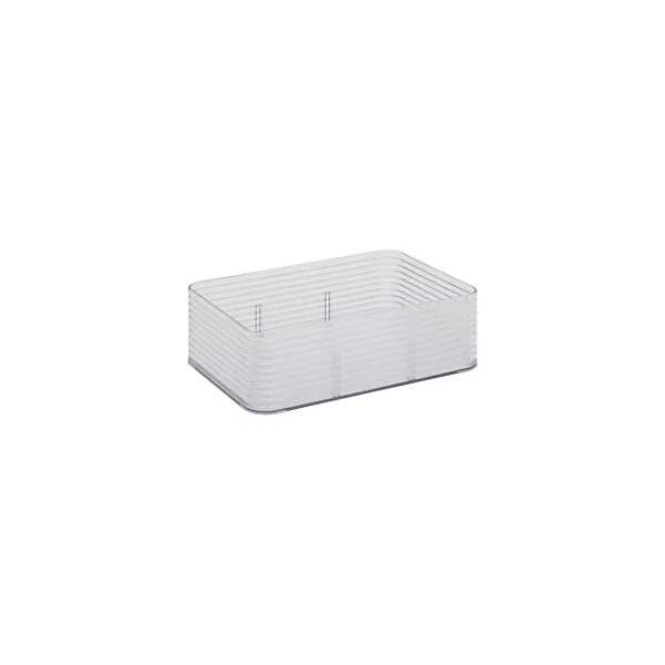 Organiseur 3 compartiments rangement salle de bains l.15,3 x H.9,3 x P.22,5 cm, 5Five Simply Smart Plastor