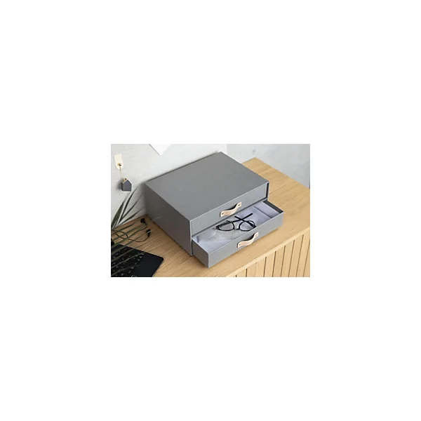 Organiseur de bureau à 2 tiroirs Birger Bigso Box gris