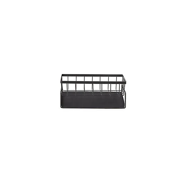 Organiseur d’évier en métal noir L. 23 x H. 11 x l. 9 cm Compactor