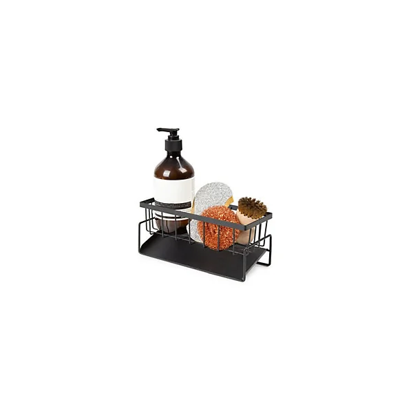 Organiseur d’évier en métal noir L. 23 x H. 11 x l. 9 cm Compactor