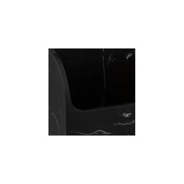 Organiseur salle de bains 6 compartiments effet marbre noir et bambou l.12,1 x H.10 x P.25,6 cm, 5five Simply Smart Léa
