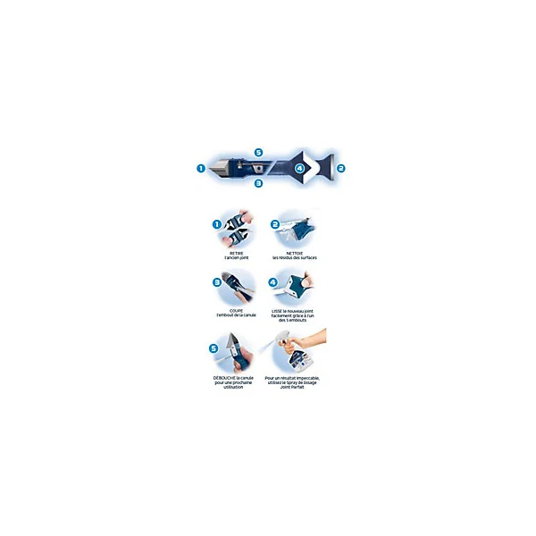Outil 5 en 1 Joint Parfait Bostik 4 x 12 cm