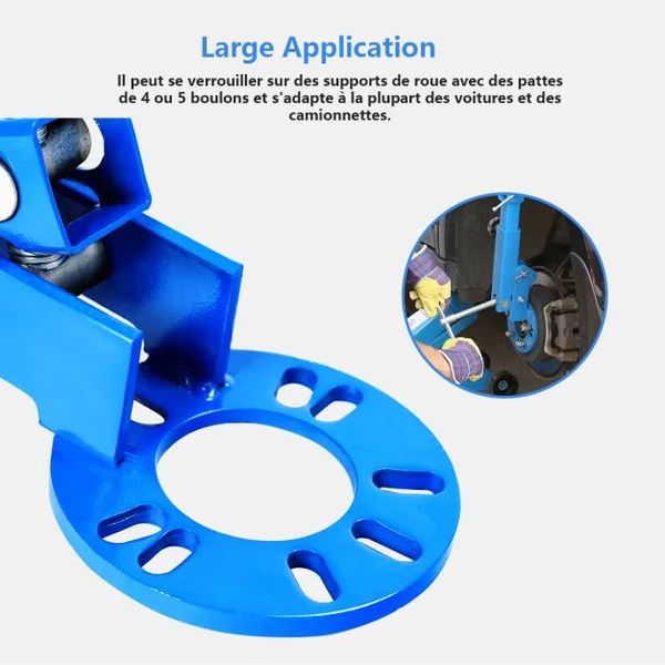 Outil de Réparation de Garde-boue Cadre en Métal Fender Roller Reformage Extension avec Bras Réglable 180° et 22,9-36CM pour Entretien Automobile Bleu