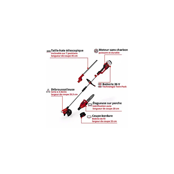 Outil multifonctions sans fil Einhell GE-LM 36/4in1 Li-Solo (vendu sans batterie ni chargeur)