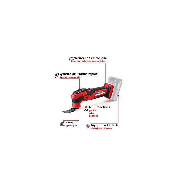 Outil multifonctions sans fil Einhell Varrito (sans batterie)