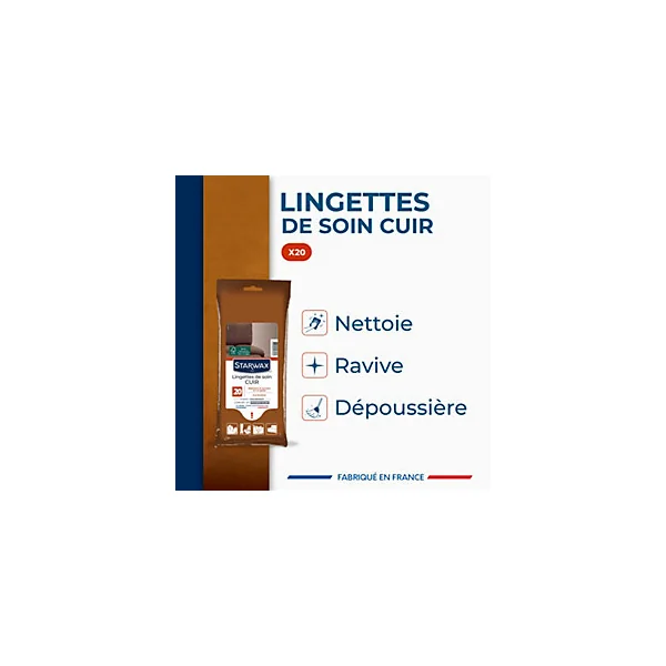 Pack 18 lingettes de soin cuir Starwax