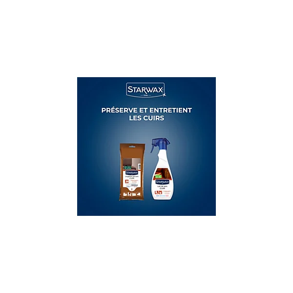 Pack 18 lingettes de soin cuir Starwax